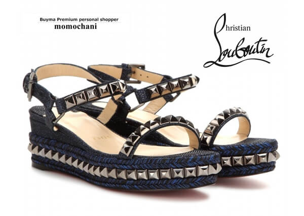 【15秋冬新作】2015SSChristian Louboutin クリスチャン ルブタンコピー Cataclouレザーデニムサンダル
